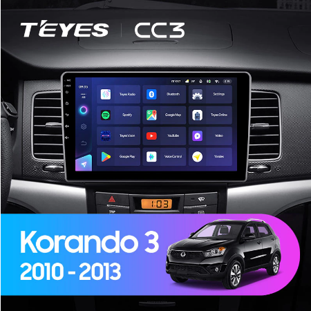 Штатная магнитола SsangYong Korando 3 (2010-2013) Teyes CC3 2021 - фото 7312