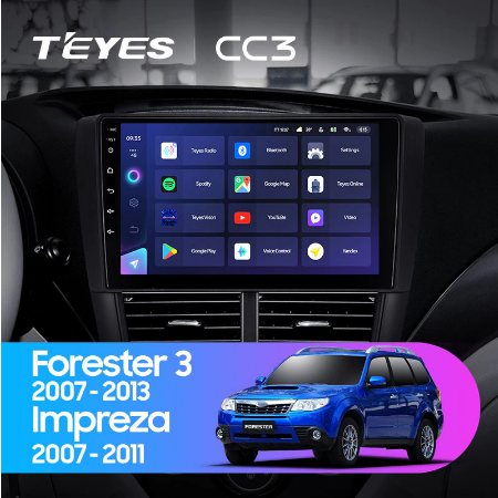 Штатная магнитола Subaru Forester 3 SH (2007-2013) / Impreza (2007-2011) Teyes CC3 2031 - фото 7404
