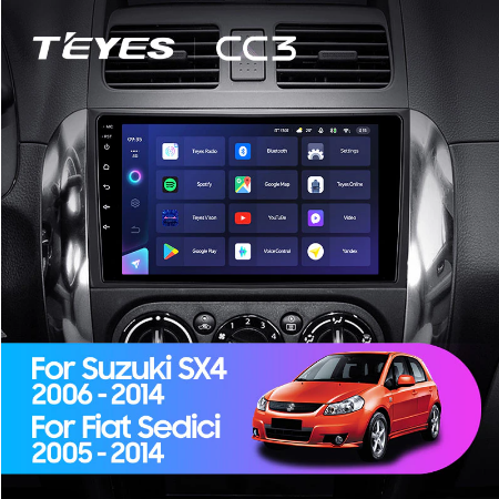 Штатная магнитола Suzuki SX4 (2006-2013) / Fiat Sedici 189 (2005-2014) Teyes CC3 2034 - фото 7445