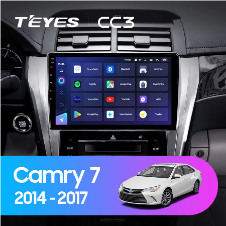 Штатная магнитола Toyota Camry 7 XV 50 55 (2014-2017) Teyes CC3 2053 - фото 7690