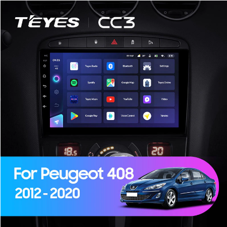 Штатная магнитола Peugeot 408 2012-2020 / Peugeot 308 2007-2015 Teyes CC3 2055 - фото 7716