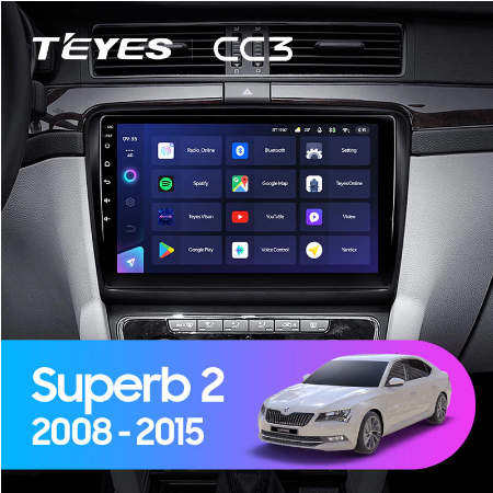 Штатная магнитола Skoda Superb 2 B6 (2008-2015) Teyes CC3 2060 - фото 7804