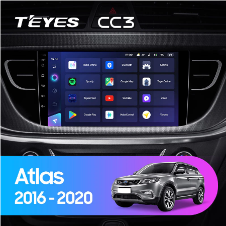 Штатная магнитола Geely Atlas NL-3 (2016-2020) Teyes CC3 2120 - фото 8610