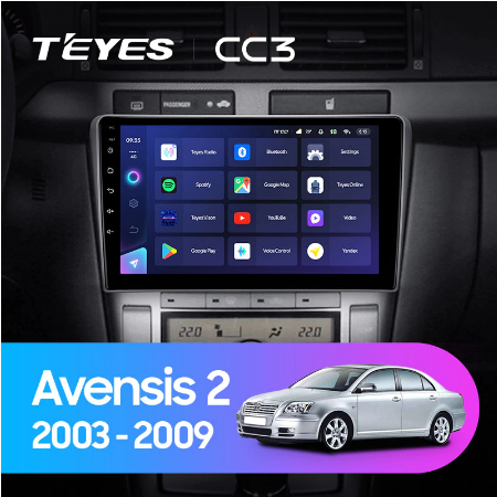 Штатная магнитола Toyota Avensis T250 2 II (2003-2009) Teyes CC3 2115 - фото 8712